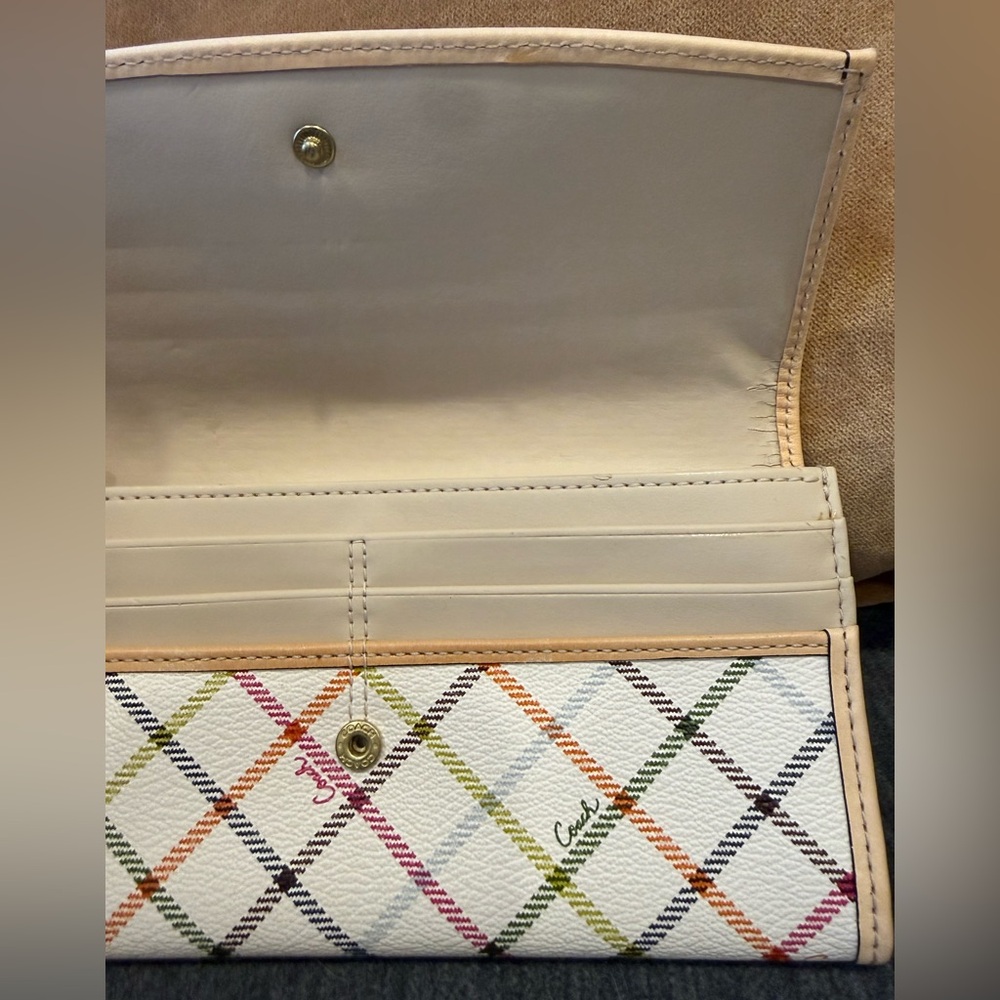 Coach Peyton Tattersall Envelope Wallet F49300 - Picture 4 of 12